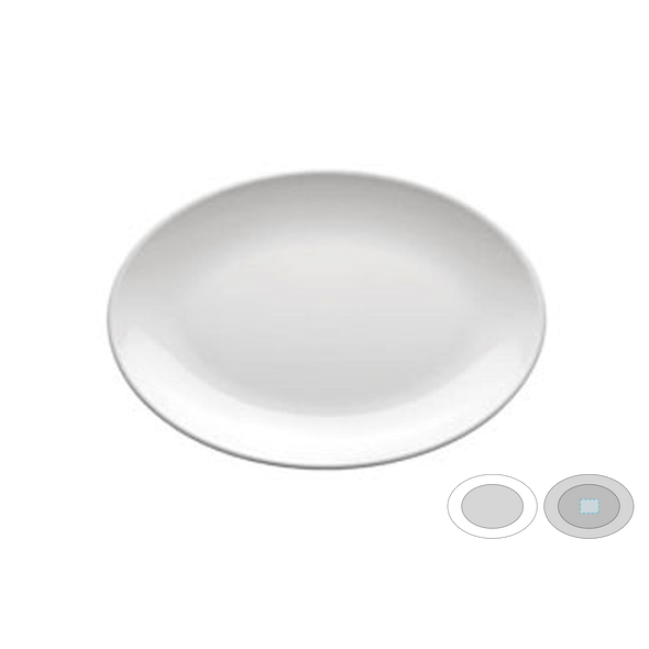 Oval Plates White Melamine